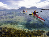 Nordland, Helgeland, Sea Kayakers Explore Calm Coastal Waters of Southern Nordland, Norway