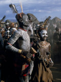 Buy Men and Women Dance Together in the Karo Village of Duss, Omo Delta, Ethiopia at AllPosters.com
