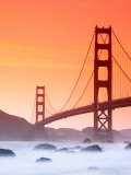 California, San Francisco, Golden Gate Bridge from Marshall Beach, USA