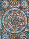 Mandala on a Tibetan Thangka, Bhaktapur, Nepal, Asia