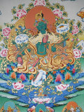 Painting of Green Tara, Buddhist Symbol of Prosperity, Kopan Monastery, Kathmandu, Nepal, Asia