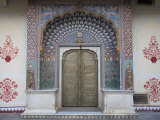 Door, City Palace, Jaipur, Rajasthan, India, Asia
