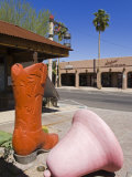 Cowboy Boot and Bell Sculpture, Old Town Scottsdale, Phoenix, Arizona