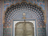 Door, City Palace, Jaipur, Rajasthan, India, Asia