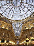 Galleria Vittorio Emanuele at Dusk, Milan, Lombardy, Italy, Europe