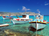 Fishing Boats at Anopi Beach, Karpathos, Dodecanese, Greek Islands, Greece, Europe