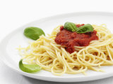 Spaghetti with Tomato Sauce, Italy, Europe Photographic Print