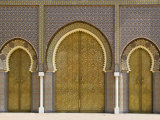 Ornate Doorway at the Royal Palace, Fez, Morocco, North Africa, Africa