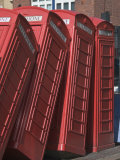 Red Telephone Box Sculpture Entitled Out of Order by David Mach, Kingston Upon Thames, Surrey