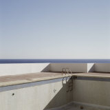 Abandoned Empty Swimming Pool Next to Sea, Ibiza, Spain, Europe