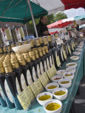 Olive Oil Stall at the Italian Market at Walton-On-Thames, Surrey