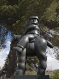 Fernando Botero's Sculpture Man on a Horse, Shrine of the Book, Jerusalem, Israel, Middle East