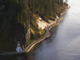 Light Beacon on the Seawall Promenade in Stanley Park, Burrard Inlet, Vancouver