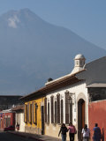 Colonial Buildings and Volcan De Agua, Antigua, Guatemala, Central America