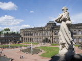 Gallery of Old Masters in Background, Zwinger, Dresden, Saxony, Germany, Europe