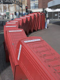 Red Telephone Box Sculpture Out of Order by David Mach. Kingston Upon Thames, Surrey