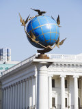 Satue of a Blue Globe with Doves of Peace, Maidan Nezalezhnosti