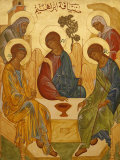 Melkite Icon of Abraham's Trinity, Nazareth, Galilee, Israel, Middle East