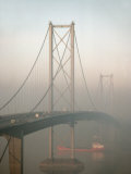 Forth Road Bridge Crossing the Firth of Forth Between Queensferry and Inverkeithing
