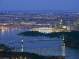 Night View of City Skyline and Lions Gate Bridge, from Cypress Provincial Park, Vancouver