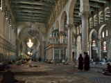 Interior of Omayad Mosque in the Old City, Damascus, Syria, Middle East