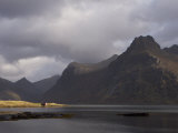 Red Hut on Bank of Fjord, Lofoten Islands, Norway, Scandinavia, Europe