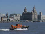 View of the Liverpool Skyline and the Liver Building, Taken from the Mersey Ferry