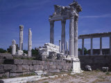 Acropolis, Temple of Trajan, Built under his son Hadrian, 117-138 AD, Pergamum, Turkey