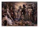 Hernan Cortes Destroys Fleet, July 1519, Making Return from Mexico Impossible, by Nicholas Maurin