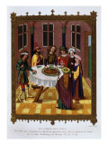Jewish Passover Ceremony, from 15th century Missal, Manuscript Attributed to School of Van Eyck