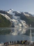 Passengers on Cruise Ship Viewing the Vasser Glacier, College Fjord, Inside Passage, Alaska