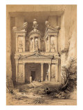 El Kasne (Treasury), Petra, Jordan, 1843 Engraving
