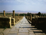 Northern Street,Timgad (founded 100 AD by Trajan), Algeria, North Africa
