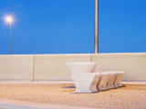 Buy Stone Table and Seats on Promenade, Cleveleys, England, U.K at AllPosters.com