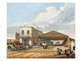 Buy Railway Office, from 'Coloured View of Liverpool and Manchester Railway', engraved by S.G. Hughes at AllPosters.com