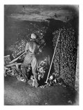 Interior of Catacombs, Paris, 1861