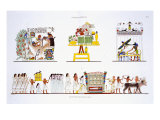 Buy Funerary Rites, from a Rare Record of Frescoes from Thebes, recorded 1819-1822 at AllPosters.com