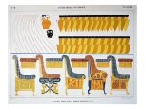 Buy Frescoes of Furniture from the Tomb of Ramses IV, 1835-45 at AllPosters.com
