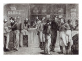A General Shout', Inside a Bush Tavern, 1878 Giclee Print