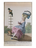 Buy Young Woman in Day Dress with an Elaborate Hairstyle and Bonnet at AllPosters.com