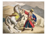 Buy A Tartar with his Horse, engraved by the Thierry Brothers, 1825 at AllPosters.com