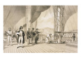The Comte de Bourmont and Admiral Duperre on Board l'Amiral on Arrival at Algiers