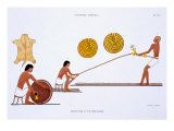 Buy Tanner and Ropemaker, from a Rare Record of Frescoes from Thebes, recorded 1819-1822 at AllPosters.com