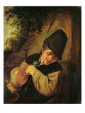 A Peasant Holding a Jug and a Pipe, c.1650-55