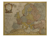 Buy Map of Europe, Published in 1700, Paris at AllPosters.com