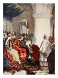 Buy William Granting Charter to City of London, Illustration 'Hutchinson's Story of British Nation' at AllPosters.com