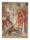 Young Owen Appeals to the King, from 'Stories of the Knights of the Round Table' by Henry Gilbert, 