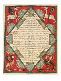 Grotesques, illustration from the Jewish Cervera Bible, 1299