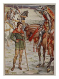 Young Percival Questions Sir Owen, from 'Stories of Knights of Round Table' by Henry Gilbert