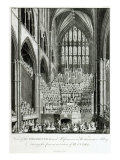 View of Orchestra and Performers in Westminster Abbey, during Commemoration of Handel
